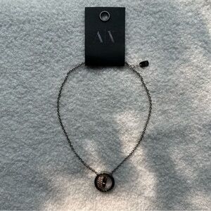A/X Armani Exchange 2000s Mixed Metal Hoop Necklace NEW!
